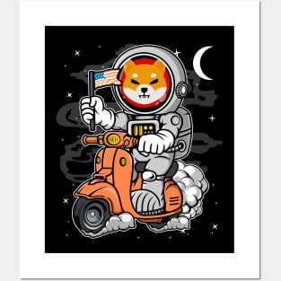 Astronaut Scooter Shiba Inu Coin To The Moon Shib Army Crypto Token Cryptocurrency Blockchain Wallet Birthday Gift For Men Women Kids Posters and Art